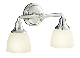 KOHLER K-10571-CP Devonshire Double Wall Sconce, Polished Chrome