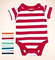 5 Pack - Pure Cotton Striped Bodysuits