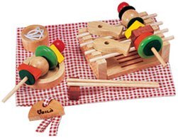 31VvDZ8YF5L Wooden Japanese Barbeque Play Food Set by Voila