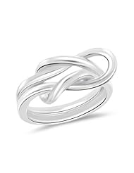 Love Knot Ring in 14K White Gold