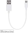 dCables MFi Certified Short USB Cable for iPhone 6, iPhone 6 Plus, iPhone 5, iPhone 5c, iPhone 5s, iPad 4, iPad Air, iPad Mini, iPod Touch 5, iPod Nano 7 - Charger Cable for Apple Lightning - White