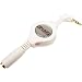 Cables Unlimited ZIP-AUDIO-CD4W Zip-Linq Retractable 3.5mm Audio Extension Cable - White