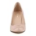 Zbeibei Women's Round-Toe Slender Leather Mid Heels Work Court Pumps