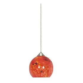 Nuvo Lighting Halogen Brushed Nickel Molten Lava Sphere Mini Pendant from Lava Lamps