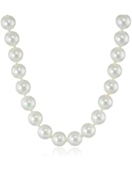 Kenneth Jay Lane Dark Grey Pearl Crystal Clasp Necklace, 16"