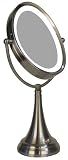 Next Generation OVAL Cordless LED Lighted Vanity 10X/1X Mirror, Satin Nickel