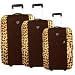 Search : Travel Concepts L'exotique Collection 3-piece Hybrid Luggage Set, Leopard Print