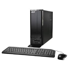 Acer Aspire X1301-U9032 - Extra small form factor - 1 x Athlon II X2 215 / 2.7 GHz - RAM 3 GB - HDD 1 x 320 GB - DVD?RW / DVD-RAM - Radeon 9200 - Gigabit Ethernet - Windows 7 Home Premium 64-bit - Monitor : none