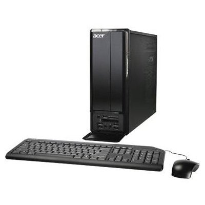 Acer Aspire X1301-U9032 - Extra small form factor - 1 x Athlon II X2 215 / 2.7 GHz - RAM 3 GB - HDD 1 x 320 GB - DVD?RW / DVD-RAM - Radeon 9200 - Gigabit Ethernet - Windows 7 Home Premium 64-bit - Monitor : none