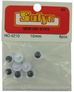 DDI - 8-Pack 10 mm Sew-On Googly Eyes (1 pack of 24 items)