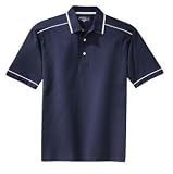 NEW Sport-Tek - Pima-Tek Sport Shirt with Contrast Piping Navy/White-2XL