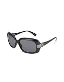 Giorgio Armani Swarovski Crystal Logo Beveled Sunglasses black, smoke