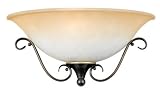 Quoizel DH8801PN Duchess 7-1/2-Inch One Light Pocket Sconce with CHAMPAGNE MARBLE GLASS, Palladian Bronze Finish