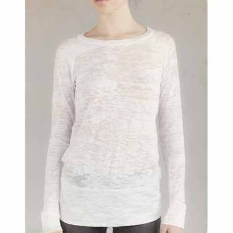 Alternative Apparel Womens Burnout Long Sleeve Raglan T Shirt