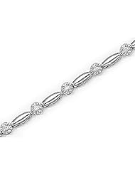 14kt Yellow Gold Bar and Diamond Bracelet 0.28ct TW