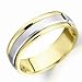 18ct two colour ring 6mm wide