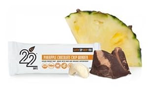 22 Days Pineapple Chocolate Chip Wonder Bar, 12 Count (Pack of 12)