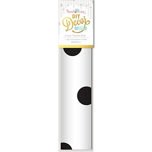 Hazel & Ruby Decor Tape 8" Scatter Dots, black