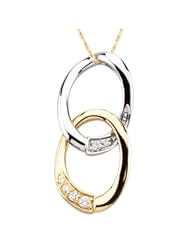 Clevereves 14K White & Yellow Journey Of Marriage Pendant Inspirational Blessings With Chain