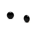Schwarzer Onyx Knopf Ohrclips