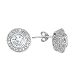 Sterling Silver CZ Fashion Earrings