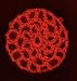Poppy Red Hair Net Crocheted Hair Bun Cover- MINI