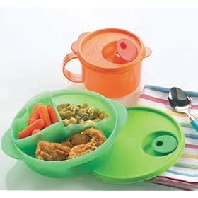 Tupperware Teen Meal to Go Set Soup Mug Crystalwave Lunch N Dish Green by Tupperware