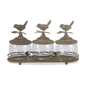 Avalon Lidded Canisters with Tray - Set of 4 by 