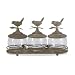 IMAX Metal Tray With Glass Canisters Adorned W/ Birds Decorative Way To Display Bath Beads And Salts