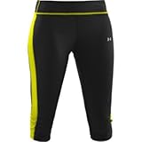 Under Armour Running Womens Mynx ColdGear Fitted Capri Tights (Black/Yellow Small)