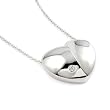 Ferroni Heart Necklace With Round CZ 16"+1" Ferroni Heart Necklace With Round CZ 16"+1"