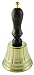 Small Solid Brass Hand Bell with Wood Handle