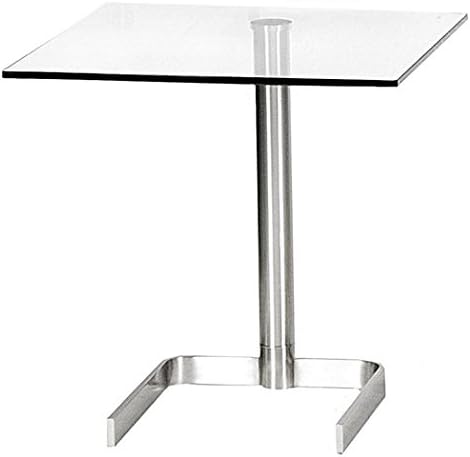 Luiza Metal End Table Glasstop - Clear