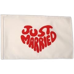 Fahne Flagge Hochzeit - Just Married 30 x 45 cm