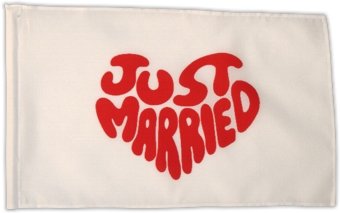Cover image : Fahne Flagge Hochzeit - Just Married 30 x 45 cm