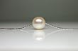 HinsonGayle AAA Handpicked Premium Round 10.0-10.5mm White Cultured Pearl Solitaire Necklace