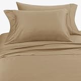 Taupe Hotel Spa Collection 4 piece Sheet Set - 300 Thread Count - 100% Cotton - King Size