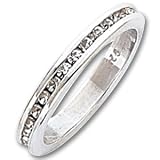 Sterling Silver 2.75mm Clear Eternity Band