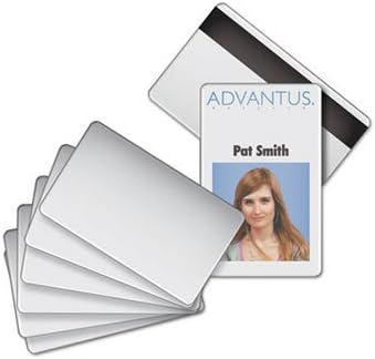 Blank PVC ID Badge Card with Magnetic Strip, 2 1/8 x 3 3/8, White, 100/PK