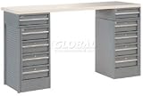 60 10 Drawer Plastic Top Workbench