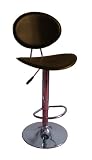 Dark Chocolate Brown & Chrome Swivel Bar Kitchen Breakfast Stools Chair 055