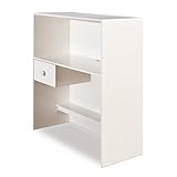 Logik Collection Twin Loft Bed Desk in Pure White Finish By South Shore Fur ....
