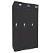 Sandusky Lee KDCL7236/3-09 Black Powder Coat Paint Steel SnapIt Full Length Locker, 72" Height x 36" Width x 18" Depth, 3 Shelves