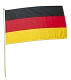 Flagge Deutschland, 30x45 cm incl. Stab