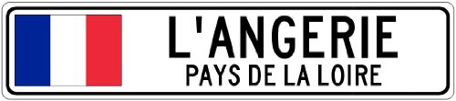 L'ANGERIE, PAYS DE LA LOIRE - France Flag Aluminum City Sign