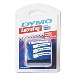 DYMO DYM12331 LetraTag Tape Starter Kit with White Paper, White Plastic, and Clear Tapes (1/2 x 13', 3-Pack)