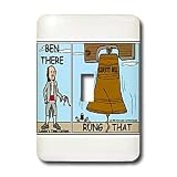 Review 3dRose LLC  / Londons Times Famous People Places Books Cartoons - Ben Franklin and the Liberty Bell - Light Switch Covers - single toggle switch