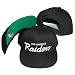 NFL Los Angeles Raiders Script All Black Retro Snapback Cap
