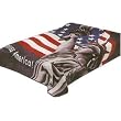 New Solaron King Size American Flag Korean Mink Blanket