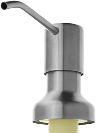 Cozhome SUS 304 Stainless Steel Soap Dispenser Under Sink Deck Mount Liquid Lotion Bathroom Kitchen Pump, with 17 Ounce PP Bottle Satin Finished